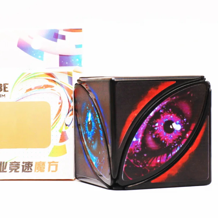 QiYi Mofangge Головоломка Ivy Cube листьев Скорость Куб странной формы извилистые Magic Cube Fanxin Zcube дьявол глаз версия собака Stickerless