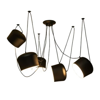 

Modern Aluminum Pendant Lamp Black/white Led Pendant Lights Restaurant Living Room Cafe Bar Suspension Light Fixtures Luminaire