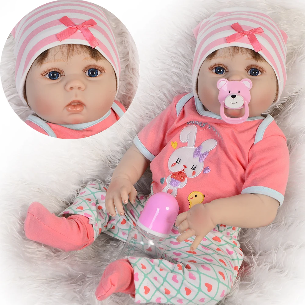Кукла-реборн для малышей 55 см нетоксичный силикон reborn baby alvie реалистичные
