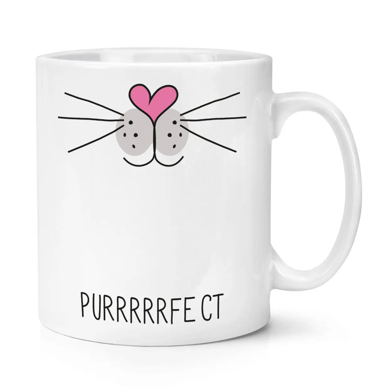 Purrfect Идеальный Кот лицо 11oz кружка чашка с перемешивающей ложкой смешной безумный