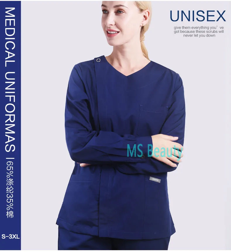 Long Sleeve Medical Scrub Sets Doctors Clothing Set Hospital Nurse