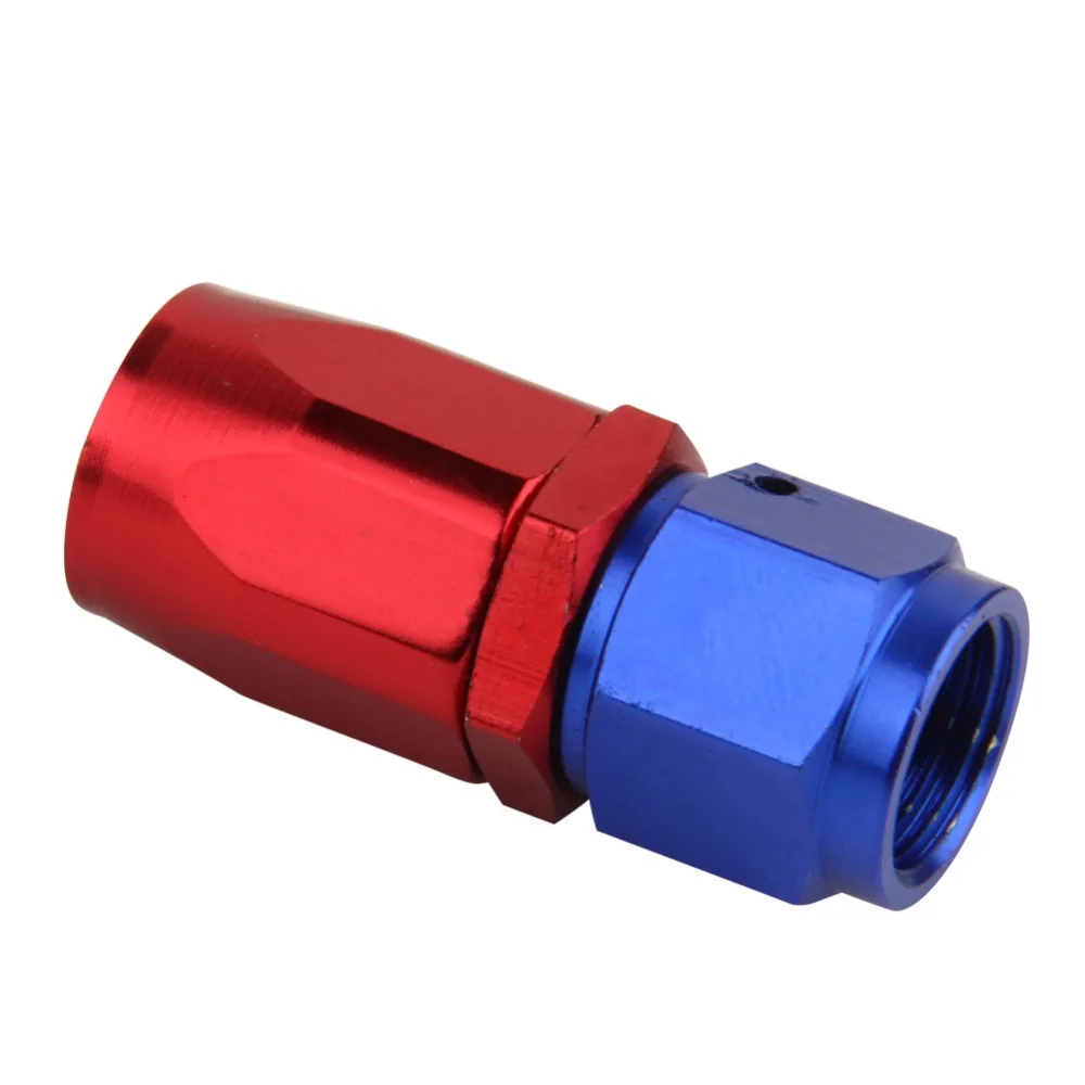 Точность Авто LBAS Универсальный прямой поворотный концевой фитинг шланга/адаптер масло/топливопровод-6AN красный и синий