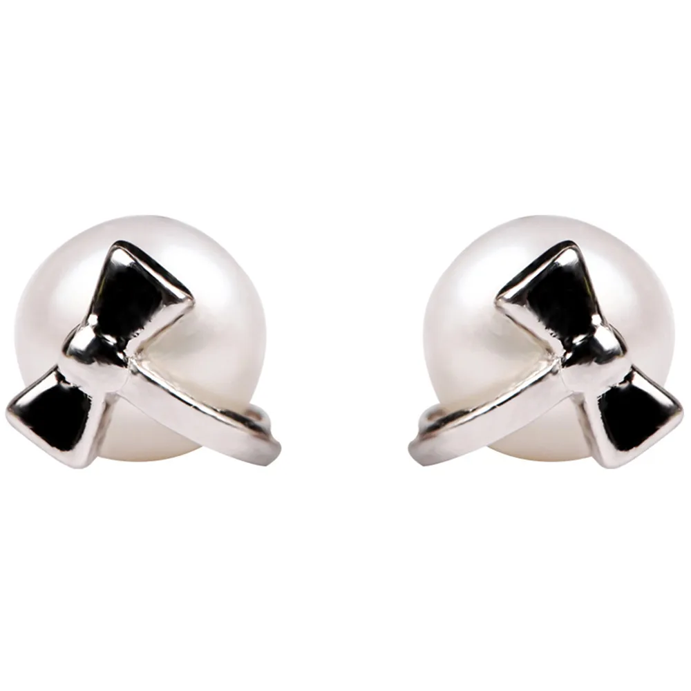 

1 Pairs Elegant Fashion Pearl bow Earrings Ear Stud fashion Jewelry Gift for Women and Girl