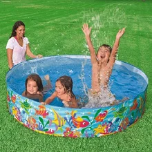 Жесткий пластиковый свободный надувной круг для купания ребенка бассейн открытый семья большая ванна