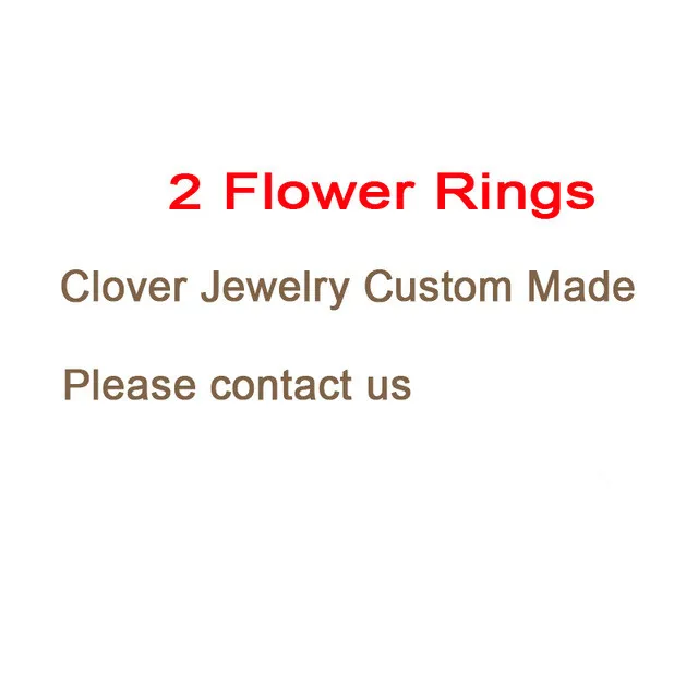 

Brand Pure 925 Sterling Silver Jewelry Clover Jewelry Custom Made Contact Us 2 Flower Rings high quality party jewelry