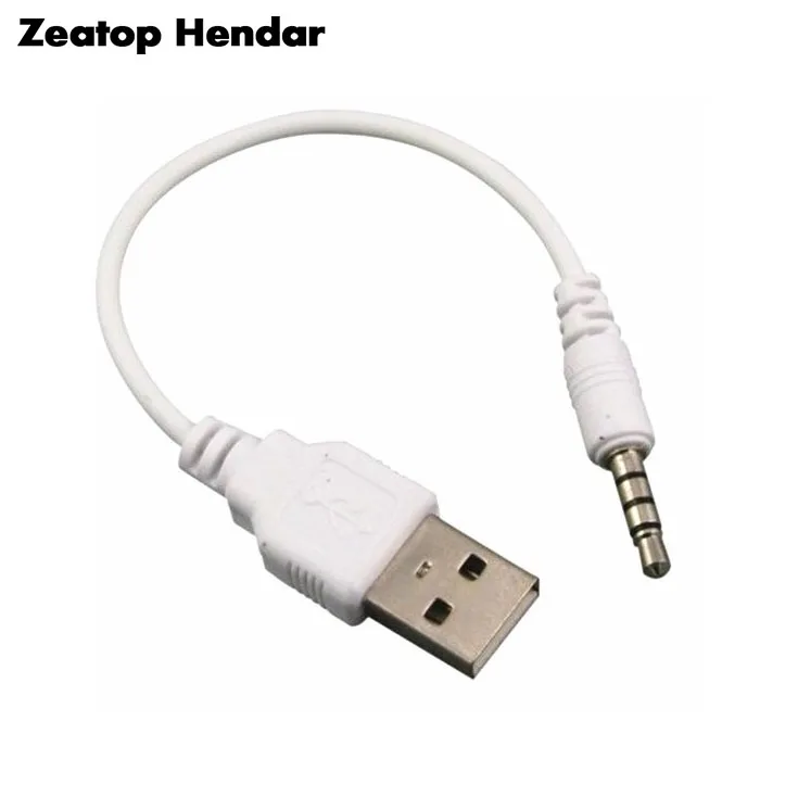 1pcs 3.5mm Male To Usb 2.0 Male Data Sync Adapter Cable For Ipod