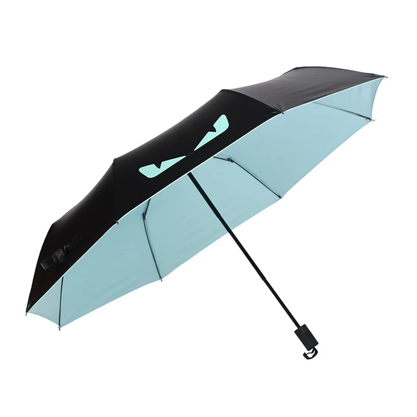 

Windproof Travel Umbrella with Black Coating 3-Folding Compact Sun & Rain Umbrella Lightweight Portable Umbrella for Men Women
