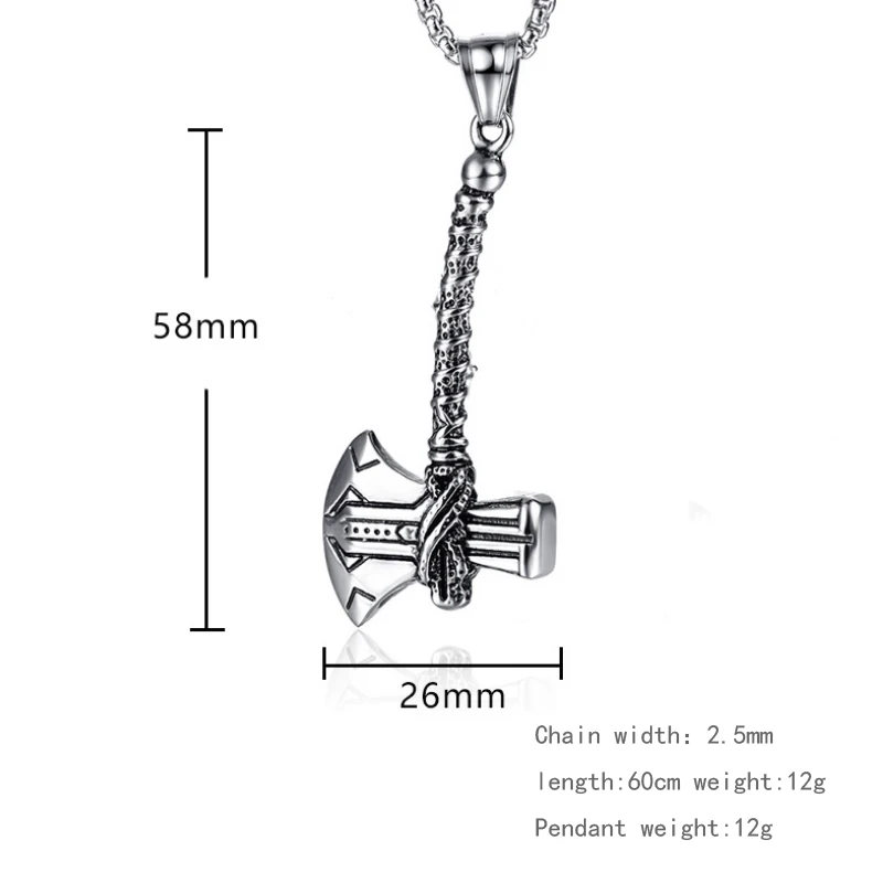 Европейский и американский кулон из нержавеющей стальной топор титановой стали