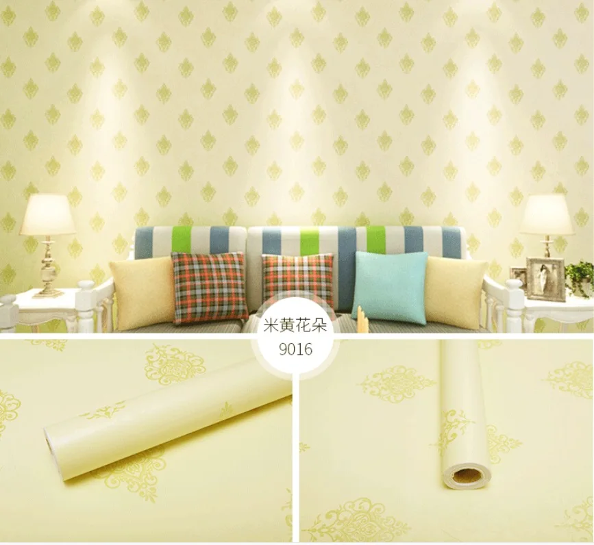 Евро дамасский дизайн виниловые самоклеющиеся стены papel для студенческого общежития спальни настенные украшения обои в 45 см* 10 м рулон