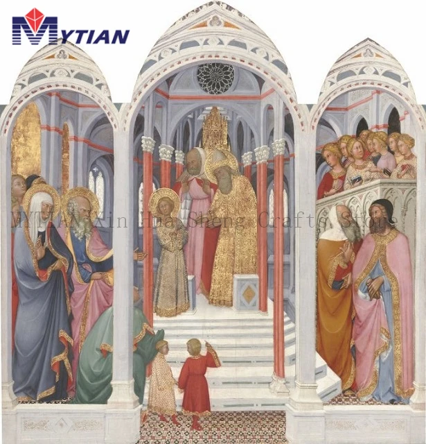 18090372 Ansano di Pietro di Mencio Work The Presentation of the Virgin in the Temple Diamond Painting Religion Icon Diamond Embroidery