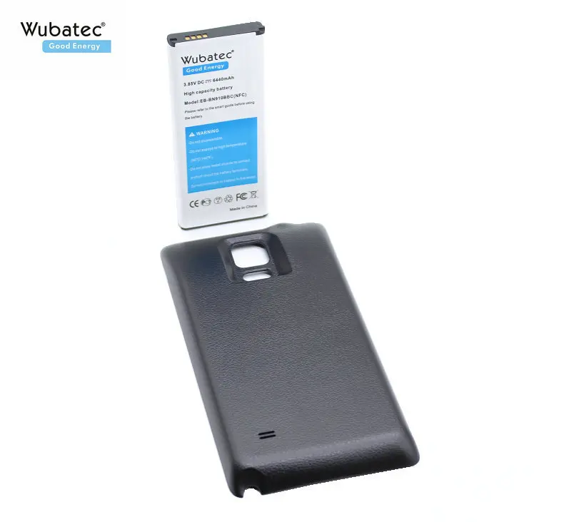 

Wubatec 1x Note 4 NFC Battery 6440mAh for Samsung Galaxy Note4 N910F N910C N910V N910T N910G + Case EB-BN910BBE Extended Battery