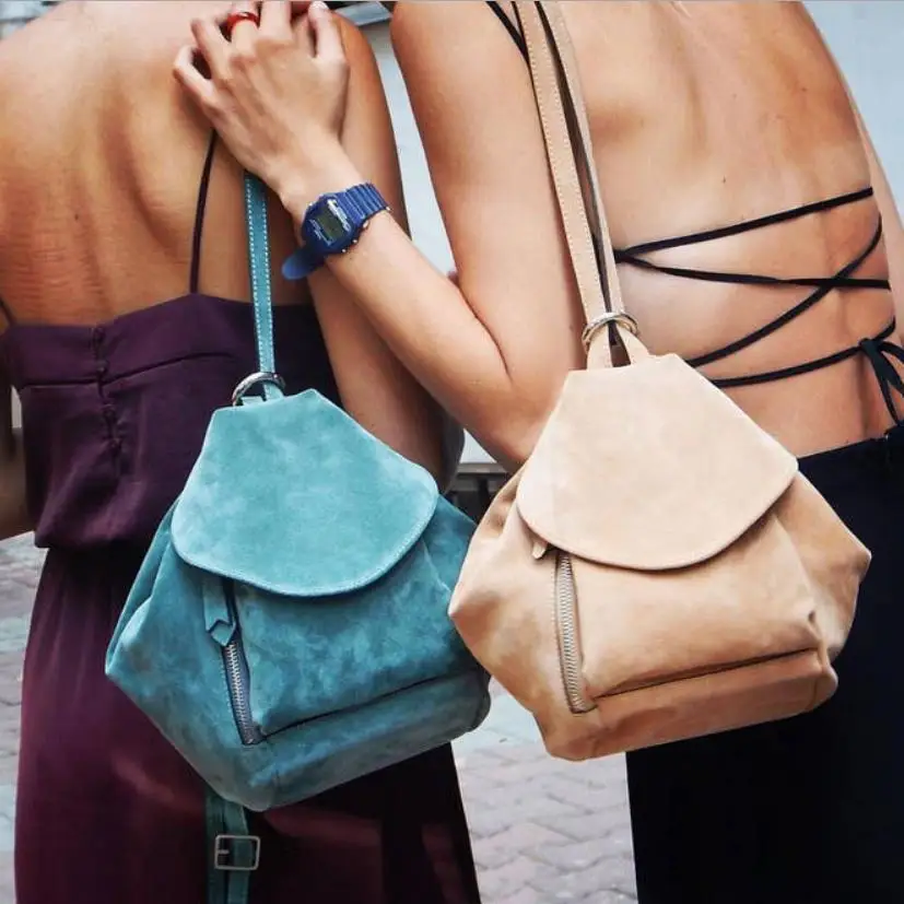 

vintage backpack suede leather women turkey arrow bagpack mini school bags for teenage girl shell travel backpack mochila bolsa