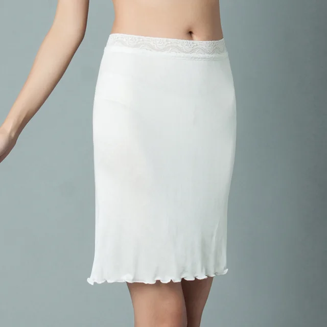 Women Ladies Slip Imitated Silk Petticoat Half Slip Underskirt Midi