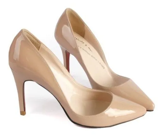 nude wide width heels