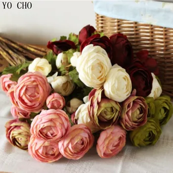 

Wedding decoration Camellia imulation tea rose flowers artificial peony flowers bouquet hone decoration mariage (10 pcs/lot)