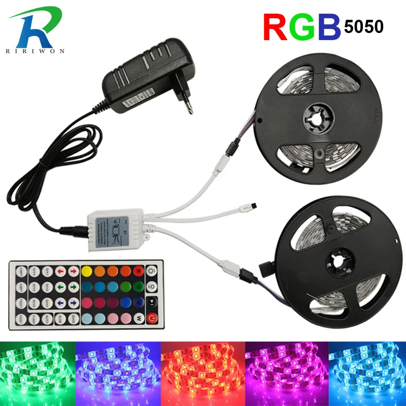 5 м 5050 150 СМД IP20 не водонепроницаемый RGB из светодиодов ленты, 12 В гибкий 30led / m из светодиодов гамма ленты