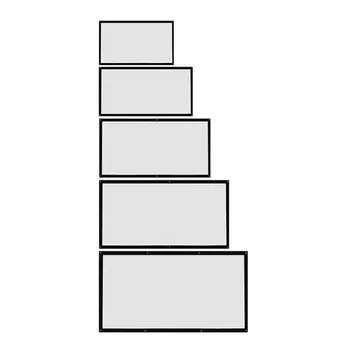 

ALLOYSEED 60/72/84/100/120 inch 16:9 LED Projector Screen 3D HD Wall Mounted Projection Screen Canvas Curtain For Home Theater