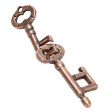 1 Set Alloy Key Ring Puzzle Brain Tester IQ Test Kids Adults Intelligent Toys