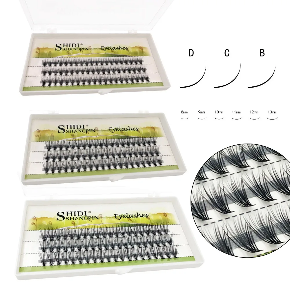 60pcs 0.07mm Grafting Eyelash Eye Makeup False Individual Eyelashes 8 10 12mm Fake Eye Lashes Makeup Extension Tools