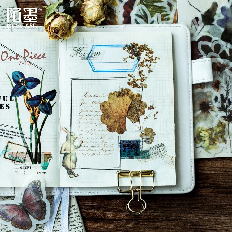 60pcs/1 lot Stationery Stickers Paper Natural leaves Diary Planner Decorative Mobile Stickers Scrapbooking DIY Craft Stickers