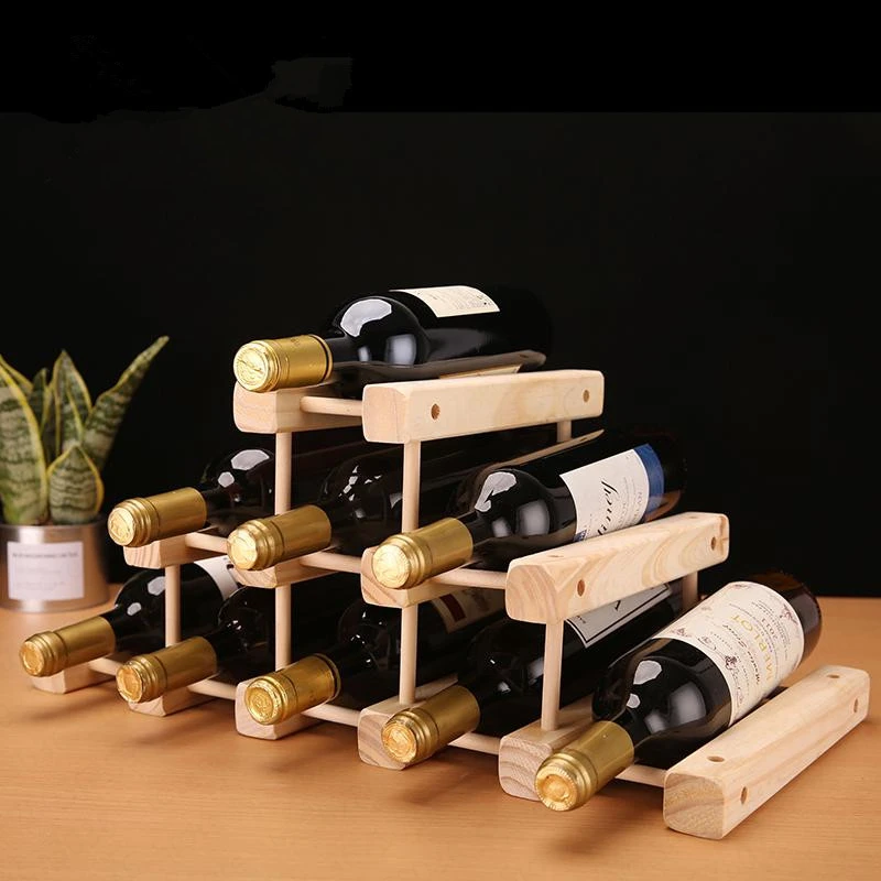 

Solid Wood Wine Rack Decoration Cabinet Home Wine Bottle Rack Creative Cabinet Display Stand Personality Creative Glass Holder