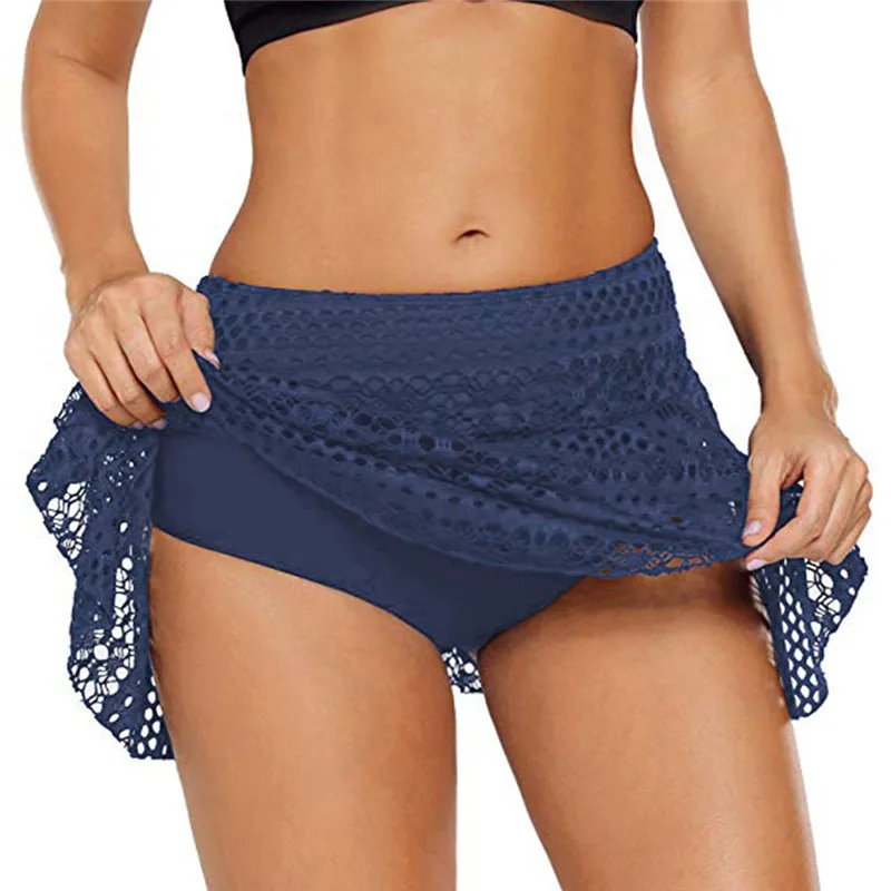 

Perimedes Women's Lace Crochet Skirted Bikini Ladies Bottom Swimsuit Short Skort Swim Skirt Elegant Beach Dresses Women 2018 #SS
