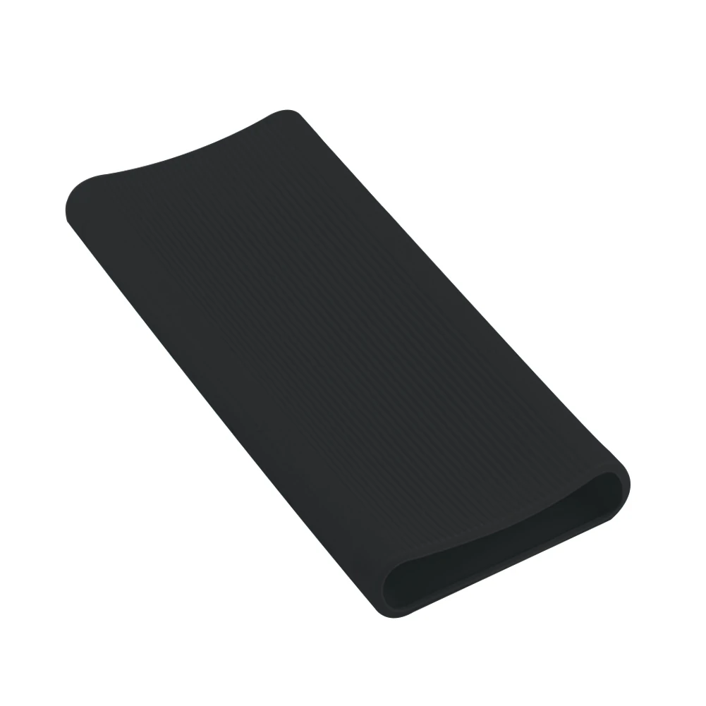Черный Силиконовый чехол для Xiaomi power Bank 3 поколения 20000 мАч PLM07ZM резиновый чехол для портативного внешнего аккумулятора - Цвет: Черный
