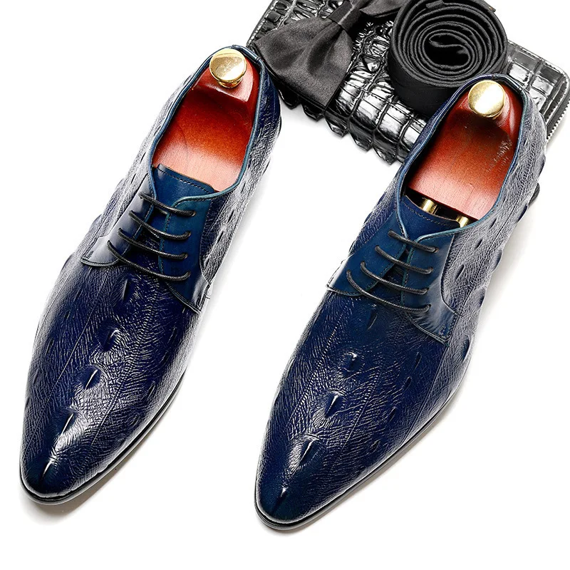 

Crocodile leather shoes men's leather single toe leather large size men's shoes new casual shoes free shipping