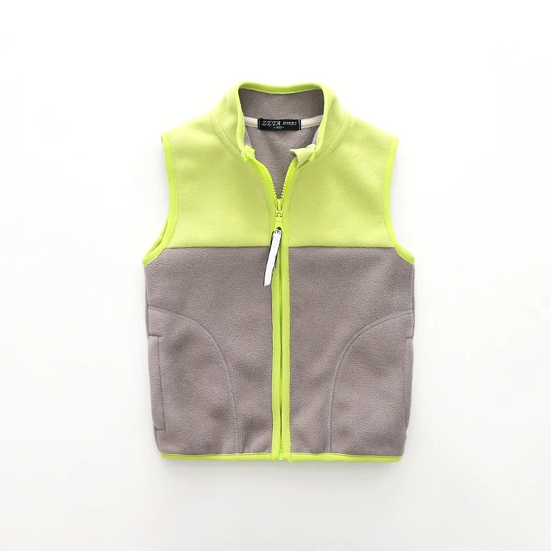 

2018 New Kids Waistcoats for Boys and Girls Spring Autumn Warm Fleece Children Outerwear&Coat Casual Sleeveless Jacket BC271