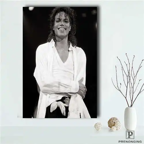 

Custom michael jackson (3) Printing Posters Cloth Fabric Wall Art Pictures For Living Room Decor#18-12-05-1-50