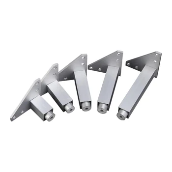 

5mm Adjustable Triangle Base Furniture Legs Cabinet Sofa 80/100/120/150/180/200mm Silver Aluminum alloy 4pcs