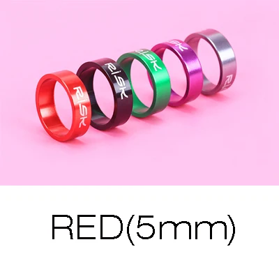 5 мм, 10 мм, Велосипедная вилка, Омыватель руля, прокладки, алюминиевый сплав, велосипедная гарнитура, Омыватель, подъемное кольцо для руля, РЕГУЛИРОВОЧНОЕ КОЛЬЦО Для 28,6 мм гарнитуры - Цвет: Красный