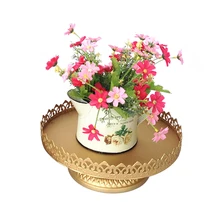 Золотой Слои металлические плиты Торт Свадебный торт стенд кекса тесто лоток Свадебные украшения вечерние свадебный торт Дисплей держатель