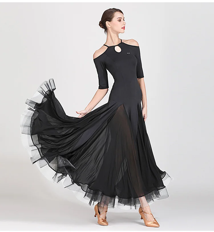 Новое платье для соревнований бальных танцев, бальные платья для вальса, стандартное платье для танцев, женское бальное платье S9054