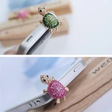 Marsnaska Алмазная черепаха наушники пробка пылезащитный Разъем 3,5 мм разъем для наушников Кристалл Стразы антипыль для телефона пробки