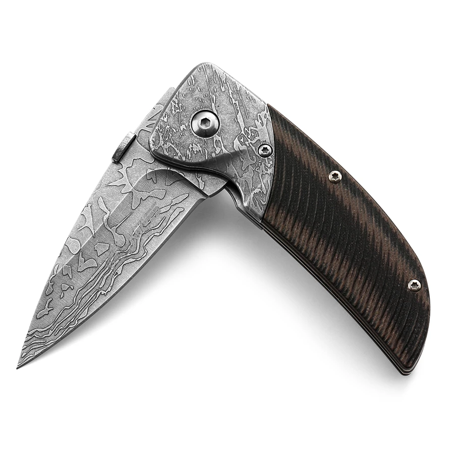 Тактический складной нож Karambit со стальным лезвием с титановым покрытием