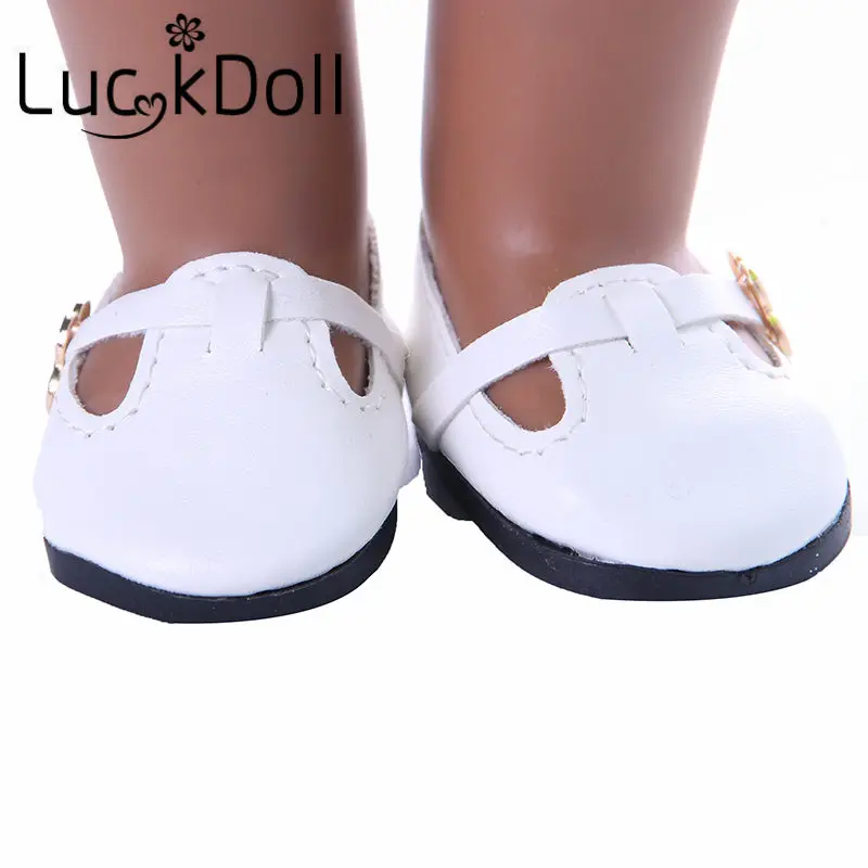 LUCKDOLL/однотонная Симпатичная модная обувь, 18 дюймов, американские и 43 см, Детские аксессуары для кукол, игрушки для девочек, поколение, подарок