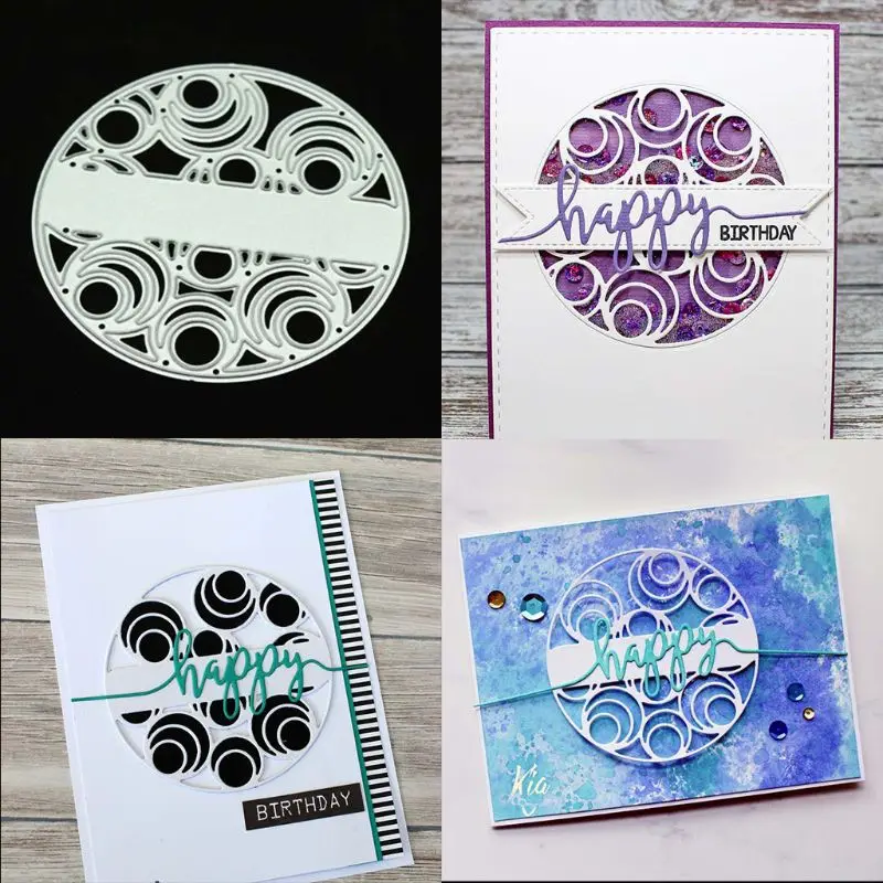 

Circle Background Metal Cutting Dies Stencil DIY Scrapbooking Album Stamp Paper Card Embossing Crafts Decor