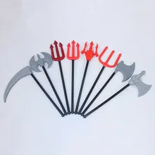 Пластиковое оружие двусторонний топор дьявол представление косплей костюм реквизит маскарад, вечеринка, Хэллоуин Рождество