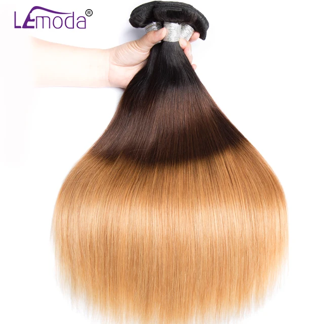 Best Offers LeModa Ombre Hair Bundles Color #1/4/27 Malaysian Straight Hair Bundles 100% Human Hair Weave Bundles Remy Hair Extensions Best Offers LeModa Ombre Hair Bundles Color #1/4/27 Malaysian Straight Hair Bundles 100% Human Hair Weave Bundles Remy Hair Extensions
