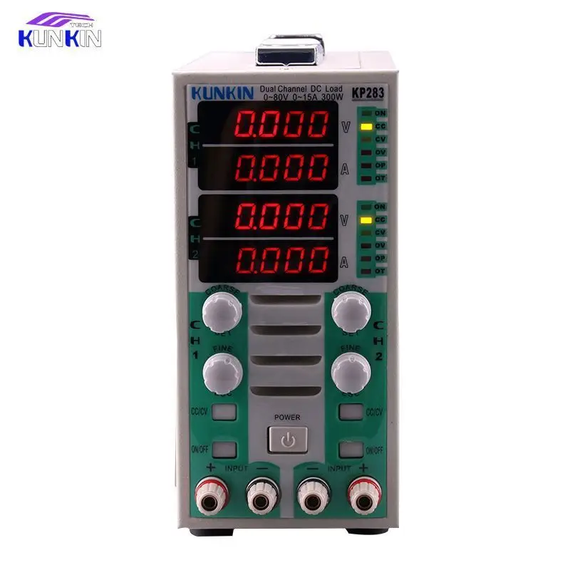 Top 80V/30A/300W Dual Channel Adjustable LCD DC Electronic Load Instrument KP283
