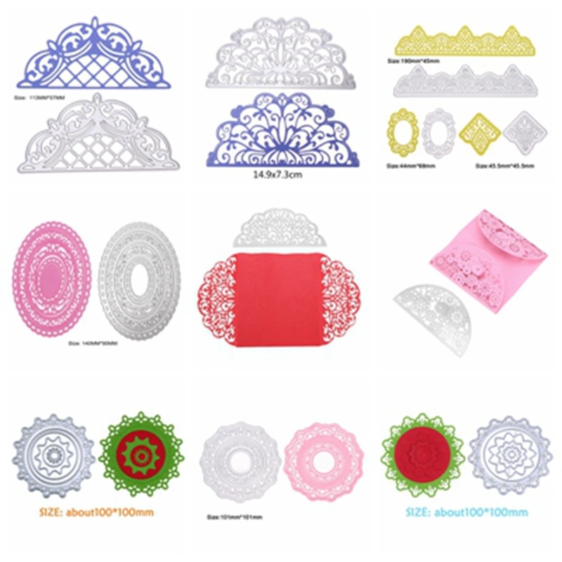 

Multi Lace Edge Frame Sets Metal Cutting Dies Stencils For DIY Scrapbooking Decorative Embossing Handcraft Die Cutting Template