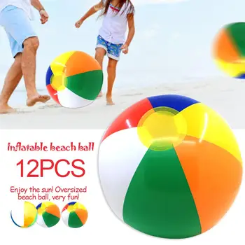 

12PCS 30CM Inflatable Beach Ball Colorful Outdoor Water Sports Fun Swimming Pool Float Game Ball for Kids Adult Beach Sport #35