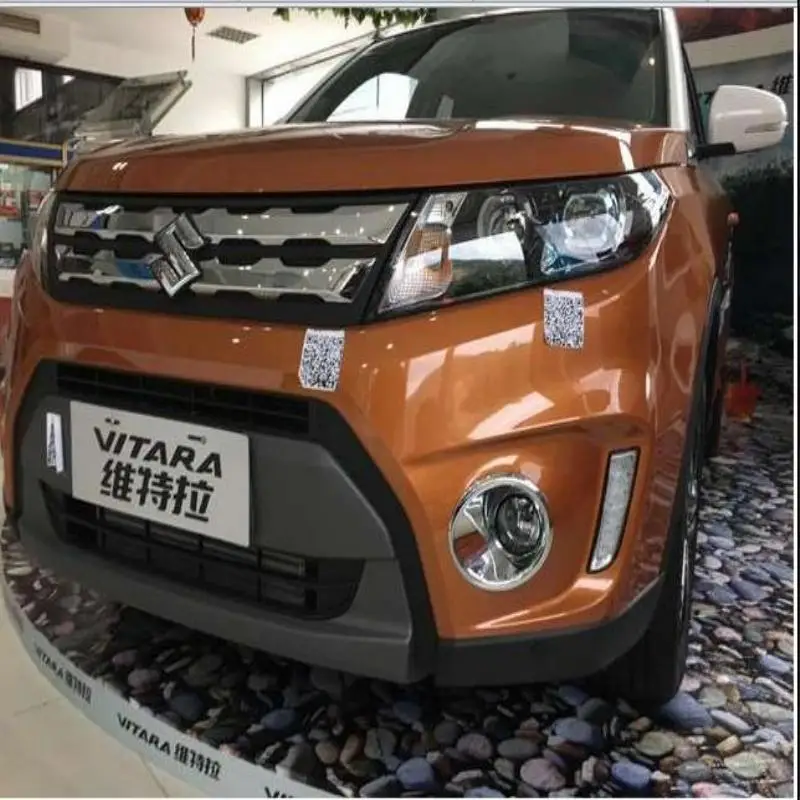 Для Suzuki Vitara, передний противотуманный светильник, крышка, АБС ХРОМ, противотуманная фара, рамка, автомобильные аксессуары, наклейка, Стайлинг, передний противотуманный светильник, Крышка