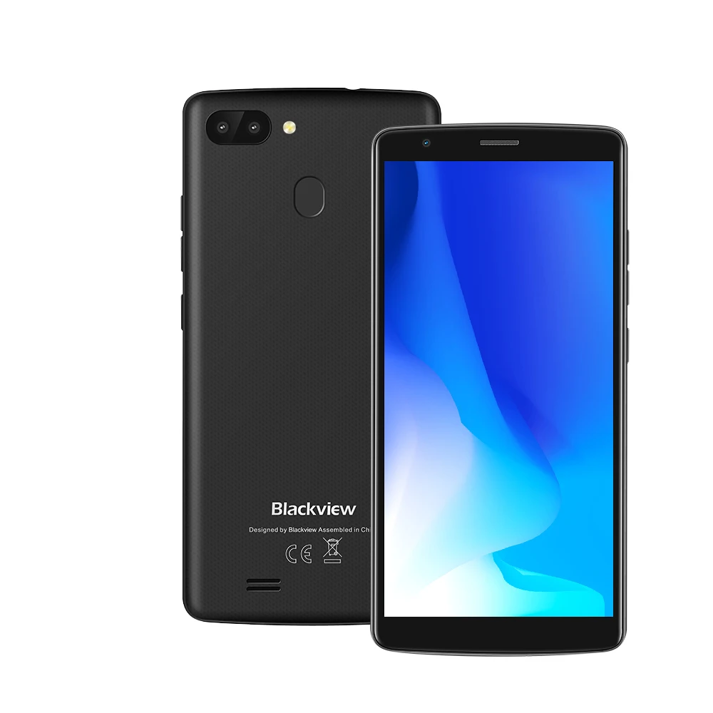 BLACKVIEW A20 PRO 4G LTE MT6739 четырехъядерный мобильный телефон 5," HD+ 18:9 полный экран 2 Гб ram 16 ГБ Android 8,1 8 МП Двойная камера TOUCH ID - Цвет: Серый
