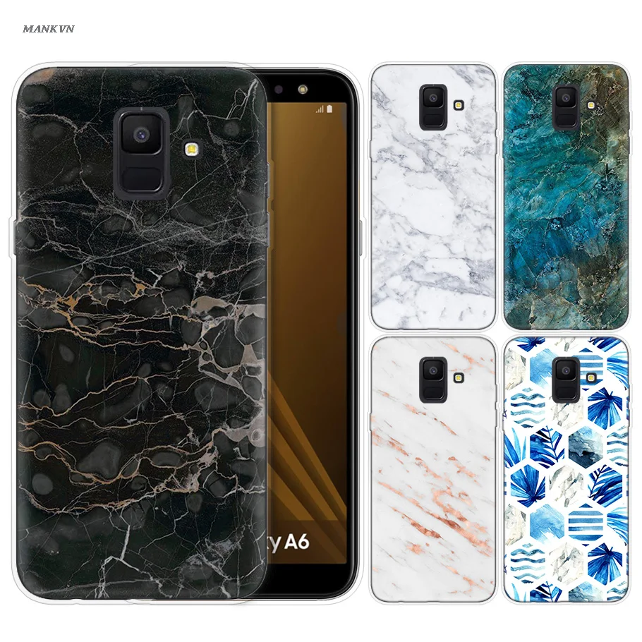 

Case for Samsung Galaxy Note 8 9 J4 J6 J8 A6 A8 A7 A9 Star Lite S8 S9 Plus 2018 Marble Tiles Stone Painting Rubber Case