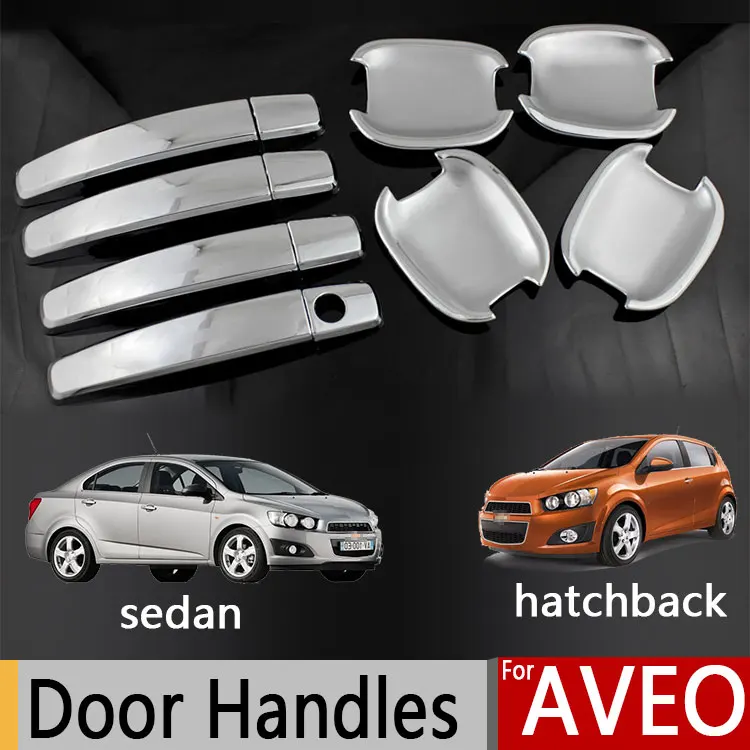 Хромированные покрытия для дверных ручек Chevrolet Aveo Sonic Holden Barina 2012 2016 аксессуары