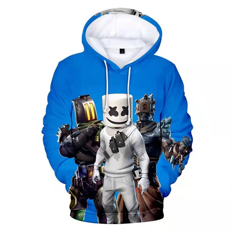 

Season 8 Marshmellow Hoodies Kids Sweatshirt dj Marshmellow Costumes Peely coat Cosplay Costume For Adult Women Men Girl Boys