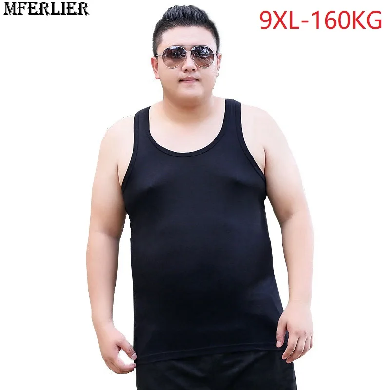 Мужская эластичная майка MFERLIER большие размеры 6XL 7XL 8XL модал 9XL 10XL 2018 кг 48 50 52 лето