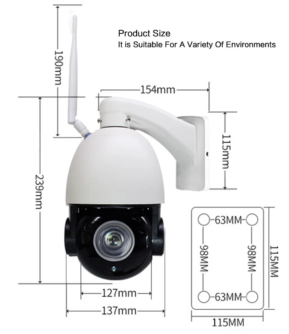 Wi fi камера наружная камера наблюдения с датчиком PTZ IP 1080 p скорость купол 5X Zoom/22X Зум 2MP ИК дома Surveilance видеонаблюдения двухстороннее